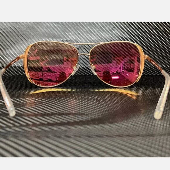 MICHAEL KORS Rose Gold Pilot 58 mm Women\'s Sunglasses